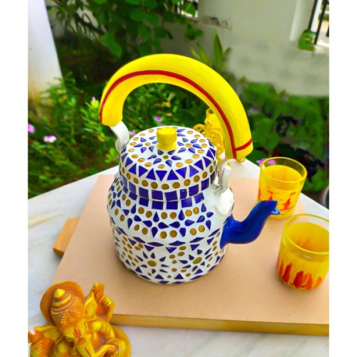 Handmade Mosaic Work Kettle | Save 33% - Rajasthan Living 9