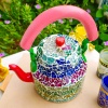 Handmade Mosaic Work Kettle | Save 33% - Rajasthan Living 12