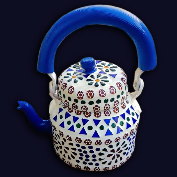 Handmade Mosaic Work Kettle | Save 33% - Rajasthan Living 7