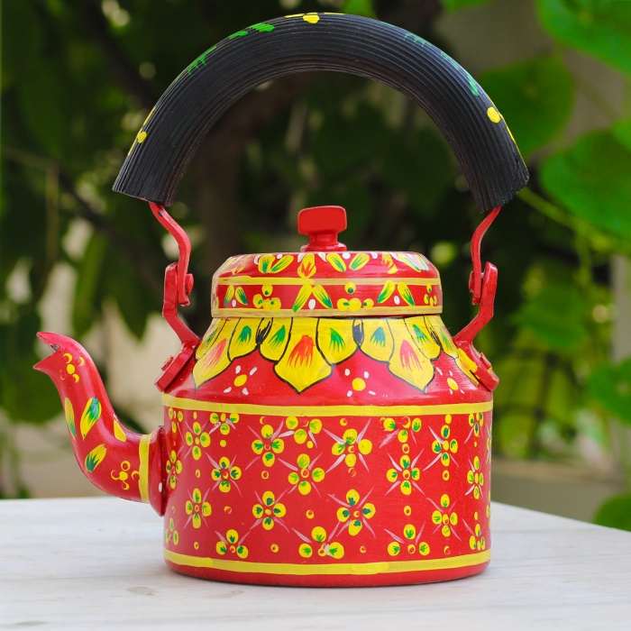 Handpainted Kettle 5147 Multicolor | Save 33% - Rajasthan Living 5