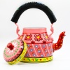 Handpainted Kettle Set 5151-T With 4 Glass & 1 Cart/Thela | Save 33% - Rajasthan Living 11