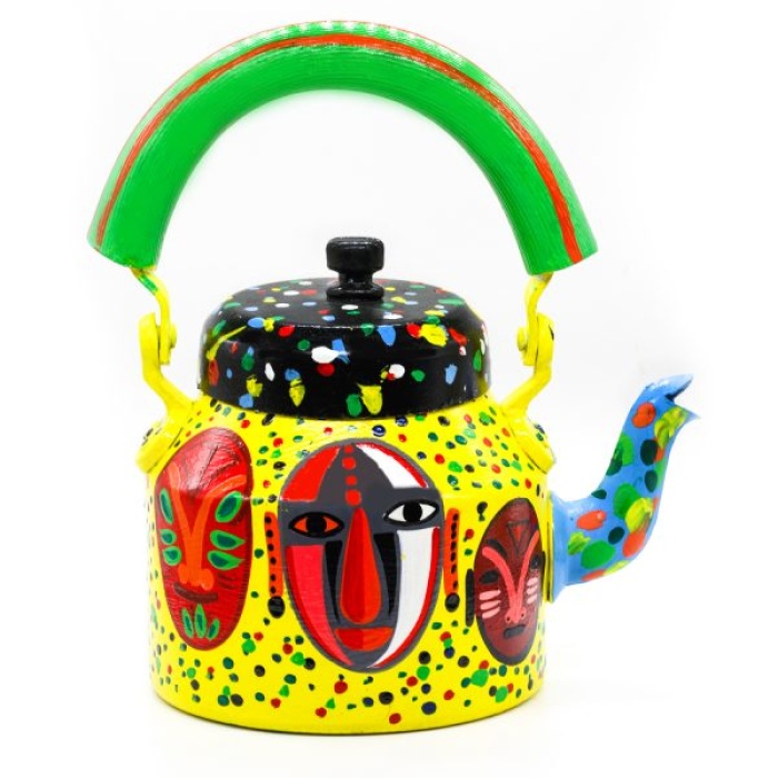 Handpainted Kettle Set With 1 Trey & 6 Glass | Save 33% - Rajasthan Living 7