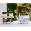 Handpainted Kettle Set 5155-T With 4 Glass & 1 Cart/Thela | Save 33% - Rajasthan Living 10