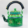 Handpainted Kettle Set 5156-T With 4 Glass & 1 Cart/Thela | Save 33% - Rajasthan Living 12