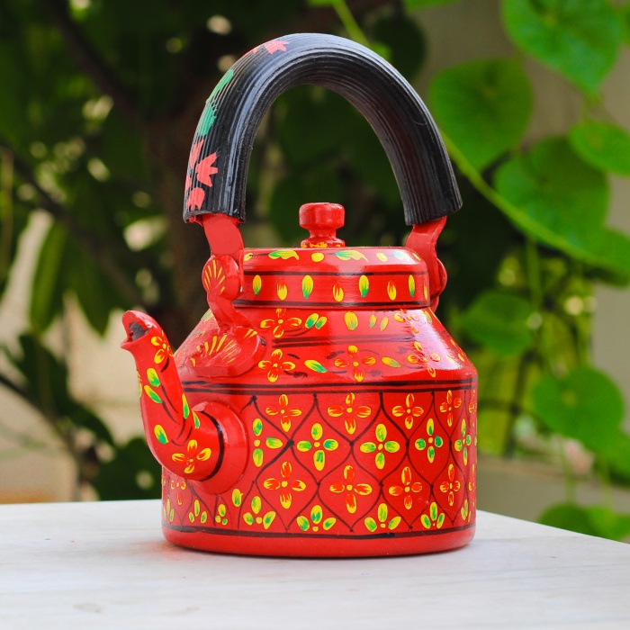 Handpainted Kettle 5157 Multicolor | Save 33% - Rajasthan Living 6