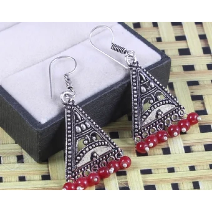 Oxidised Silver Plated Handmade Women Jhumka Earrings | Save 33% - Rajasthan Living 7