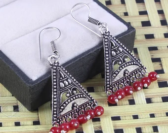 Oxidised Silver Plated Handmade Women Jhumka Earrings | Save 33% - Rajasthan Living 9