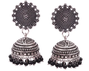 Silver Plated Handmade Women Jhumka Earrings | Save 33% - Rajasthan Living 8