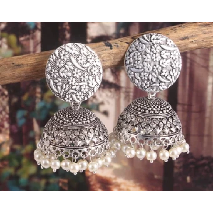 Oxidised Jhumki Earrings | Save 33% - Rajasthan Living 6