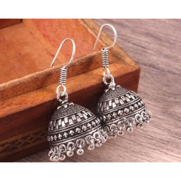 Oxidised Silver Plated Handmade Women Earrings Jewellery | Save 33% - Rajasthan Living 6