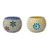 Mosaic Tealight stand of Glass Matericl from iHandikart Handicraft (Pack of 2) Mosaic Finish (IHK9001) Multicolour? | Save 33% - Rajasthan Living 10