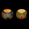 Mosaic Tealight stand of Glass Matericl from iHandikart Handicraft (Pack of 2) Mosaic Finish (IHK9001) Multicolour? | Save 33% - Rajasthan Living 9