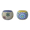 Tealight Stand (Glass) Mosaic Work Glass From iHandikart Handicrafts (Set of 2) Mosaic Finish, IHK-9004 | Save 33% - Rajasthan Living 11