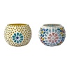 Mosaic Tealight stand of Glass Matericl from iHandikart Handicraft (Pack of 2) Mosaic Finish (IHK9007) Multicolour? | Save 33% - Rajasthan Living 10