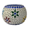 Mosaic Tealight stand of Glass Matericl from iHandikart Handicraft (Pack of 2) Mosaic Finish (IHK9001) Multicolour? | Save 33% - Rajasthan Living 12
