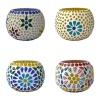 Tealight Stand (Glass) Mosaic Work Glass From iHandikart Handicrafts (Set of 4) Mosaic Finish, IHK-9010 | Save 33% - Rajasthan Living 10