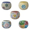 Tealight Stand (Glass) Mosaic Work Glass From iHandikart Handicrafts (Set of 5) Mosaic Finish, IHK-9014 | Save 33% - Rajasthan Living 10