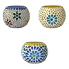 Mosaic Tealight stand of Glass Matericl from iHandikart Handicraft (Pack of 3) Mosaic Finish (IHK9015) Multicolour? | Save 33% - Rajasthan Living 10