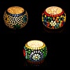 Mosaic Tealight stand of Glass Matericl from iHandikart Handicraft (Pack of 3) Mosaic Finish (IHK9019) Multicolour? | Save 33% - Rajasthan Living 9