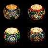 Tealight Stand (Glass) Mosaic Work Glass From iHandikart Handicrafts (Set of 4) Mosaic Finish, IHK-9020 | Save 33% - Rajasthan Living 10