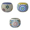 Tealight Stand (Glass) Mosaic Work Glass From iHandikart Handicrafts (Set of 3) Mosaic Finish, IHK-9024 | Save 33% - Rajasthan Living 10