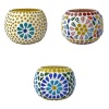 Tealight Stand (Glass) Mosaic Work Glass From iHandikart Handicrafts (Set of 3) Mosaic Finish, IHK-9026 | Save 33% - Rajasthan Living 10