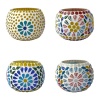 Mosaic Tealight stand of Glass Matericl from iHandikart Handicraft (Pack of 4) Mosaic Finish (IHK9027) Multicolour? | Save 33% - Rajasthan Living 10