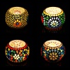 Mosaic Tealight stand of Glass Matericl from iHandikart Handicraft (Pack of 4) Mosaic Finish (IHK9027) Multicolour? | Save 33% - Rajasthan Living 9