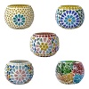 Tealight Stand (Glass) Mosaic Work Glass From iHandikart Handicrafts (Set of 5) Mosaic Finish, IHK-9028 | Save 33% - Rajasthan Living 10