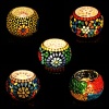 Tealight Stand (Glass) Mosaic Work Glass From iHandikart Handicrafts (Set of 5) Mosaic Finish, IHK-9028 | Save 33% - Rajasthan Living 9