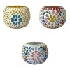 Mosaic Tealight stand of Glass Matericl from iHandikart Handicraft (Pack of 3) Mosaic Finish (IHK9029) Multicolour? | Save 33% - Rajasthan Living 11