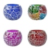 Mosaic Tealight stand of Glass Matericl from iHandikart Handicraft (Pack of 4) Crackle Finish (IHK9037) Multicolour,Pink,Red,Blue? | Save 33% - Rajasthan Living 10