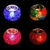 Mosaic Tealight stand of Glass Matericl from iHandikart Handicraft (Pack of 4) Crackle Finish (IHK9037) Multicolour,Pink,Red,Blue? | Save 33% - Rajasthan Living 9