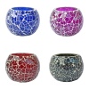Mosaic Tealight stand of Glass Matericl from iHandikart Handicraft (Pack of 4) Crackle Finish (IHK9041) Pink,Red,Blue,Dark Gray? | Save 33% - Rajasthan Living 10
