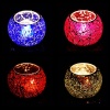 Mosaic Tealight stand of Glass Matericl from iHandikart Handicraft (Pack of 4) Crackle Finish (IHK9041) Pink,Red,Blue,Dark Gray? | Save 33% - Rajasthan Living 10