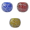 Tealight Stand (Glass) Mosaic Work Glass From iHandikart Handicrafts (Set of 3) Mosaic Finish, IHK-9044 | Save 33% - Rajasthan Living 10