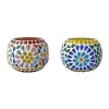 Mosaic Tealight stand of Glass Matericl from iHandikart Handicraft (Pack of 2) Mosaic Finish (IHK9049) Multicolour? | Save 33% - Rajasthan Living 11