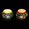 Mosaic Tealight stand of Glass Matericl from iHandikart Handicraft (Pack of 2) Mosaic Finish (IHK9049) Multicolour? | Save 33% - Rajasthan Living 9