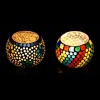 Mosaic Tealight Holder IHK9102 (Glass) (Pack of 2) | Save 33% - Rajasthan Living 9