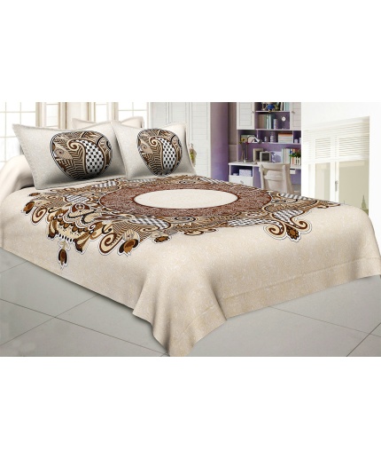 Cosmic Kolam Brown Double Bedsheet | Save 33% - Rajasthan Living 6