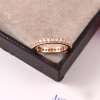 Rose Gold Statement Engagement Band Studded With Natural Moissanite For Women | Save 33% - Rajasthan Living 9