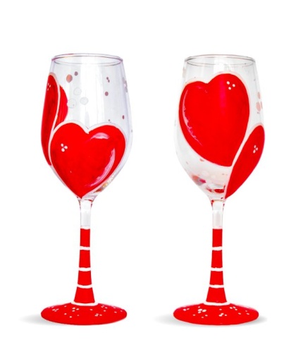 iHandikart Valentine Wine Glasses (Set of 2 Glass) for Gift Anniversary | Date Night |Besties |BFF| Bridesmaids | Weddings | Parties. 30009 | Save 33% - Rajasthan Living 3