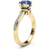 3.40 Ct Natural Certified Blue Sapphire Round Cut Engagement Twist Ring 14K Yellow Gold Blue Gemstone Ring Wedding Engagement Ring | Save 33% - Rajasthan Living 10