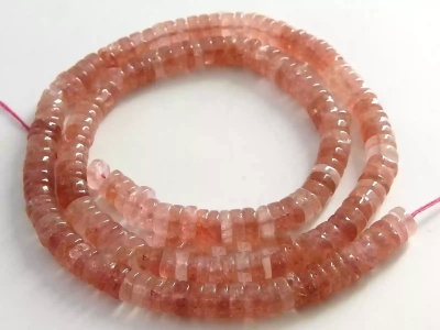 Strawberry Quartz Smooth Tyres,Coin,Button Shape Bead,Multi Shaded,Loose Stone,Handmade,For Jewelry Makers 16Inch Strand 100%Natural (Pme)T2 | Save 33% - Rajasthan Living 17