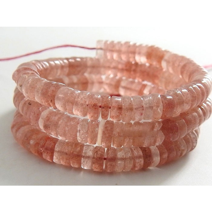 Strawberry Quartz Smooth Tyres,Coin,Button Shape Bead,Multi Shaded,Loose Stone,Handmade,For Jewelry Makers 16Inch Strand 100%Natural (Pme)T2 | Save 33% - Rajasthan Living 6