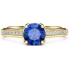 3.40 Ct Natural Certified Blue Sapphire Round Cut Engagement Twist Ring 14K Yellow Gold Blue Gemstone Ring Wedding Engagement Ring | Save 33% - Rajasthan Living 8