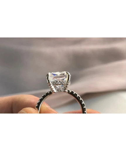 5 Carat Cushion Created Diamond 925 Sterling Silver Engagement Wedding Ring – Diamond Ring | Save 33% - Rajasthan Living 3