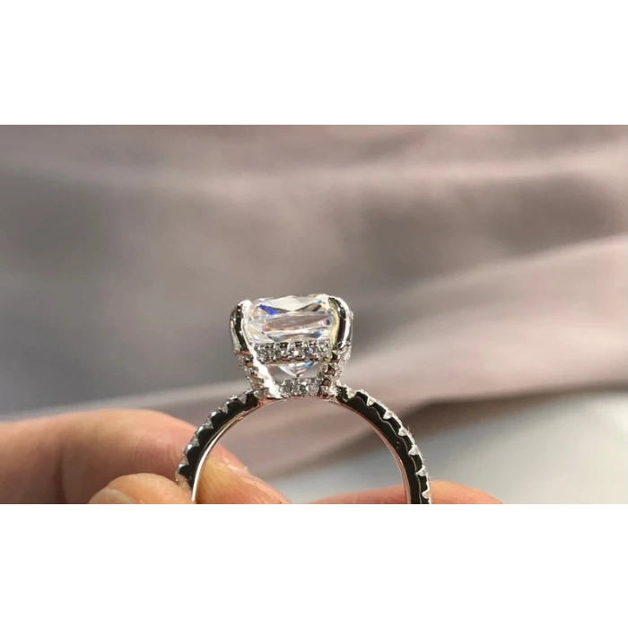 5 Carat Cushion Created Diamond 925 Sterling Silver Engagement Wedding Ring – Diamond Ring | Save 33% - Rajasthan Living 6