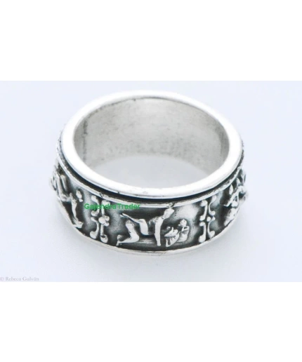 Sexual Silver Ring for men Beautiful handmade Silver Kama Sutra Sex Position Erotic band Sterling silver sexual jewelry Spinner Ring for her | Save 33% - Rajasthan Living