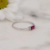Ruby Dainty Baguette Stacking Ring, Minimalist Ring, Simple Ruby Ring, Sterling Silver Ring, Thin Ring, Delicate Ring Gift for Her | Save 33% - Rajasthan Living 9